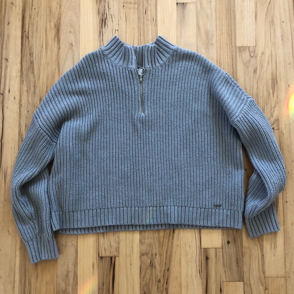 Hollister Grey Knit Sweater